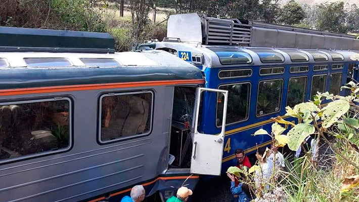 Choque entre dos trenes en ruta a Machu Picchu deja al menos cinco heridos
