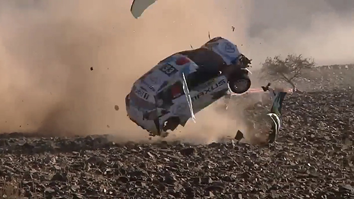 Equipo del RallyMobil sufrió impresionante volcamiento en Vicuña