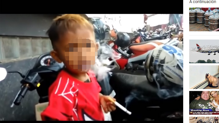 Madre se los da para que no haga berrinches: Niño indonesio de dos años fuma hasta 40 cigarros diarios