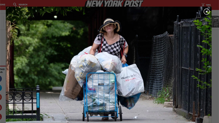 Dice que es un "mal hobby": Conoce a la millonaria que recolecta basura en Nueva York