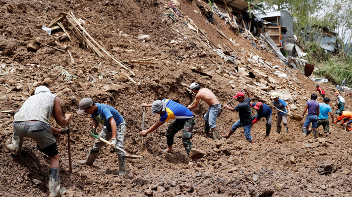 Casi un centenar de filipinos se encuentran sepultados en una mina tras el paso de Mangkhut