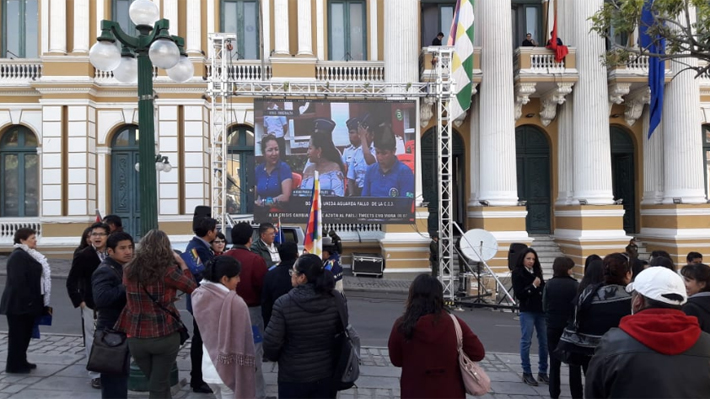 La Haya: No más de un centenar de personas ha llegado al centro de La Paz para presenciar el fallo