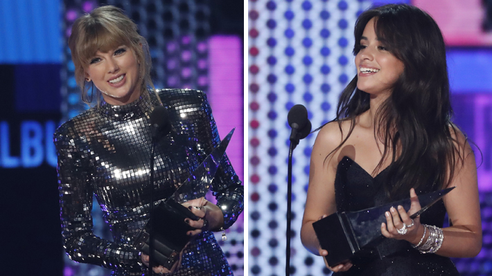 Taylor Swift y Camila Cabello triunfan en los American Music Awards