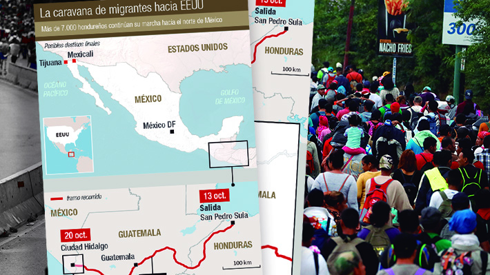 Mapa: El recorrido de casi 800 kilómetros que hicieron los hondureños para cruzar a México
