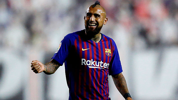 Vidal jugó cerca de 30 minutos y participó en la agónica remontada del Barcelona ante el Rayo Vallecano