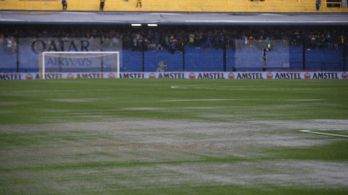 Así luce La Bombonera tras las lluvias que impidieron que se jugase la final de Libertadores Boca-River