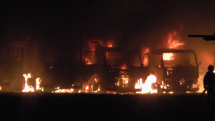 Desconocidos incendian maquinaria en la comuna de Carahue, Región de La Araucanía
