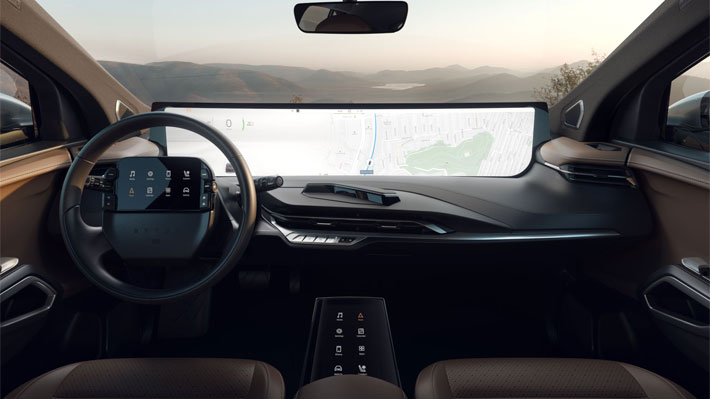 Con una pantalla de 48 pulgadas: Conoce el interior del futurista SUV de Byton