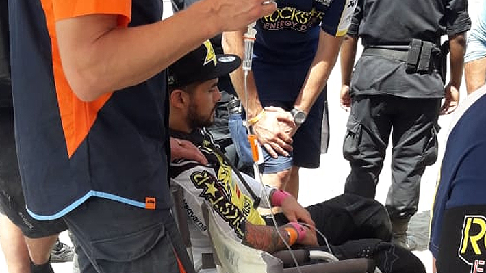 Quintanilla salió a atacar por el primer lugar, pero se cayó y perdió el podio en el Dakar 2019