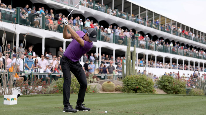 Joaquín Niemann tuvo una irregular jornada y deberá mejorar para pasar el corte en el Phoenix Open