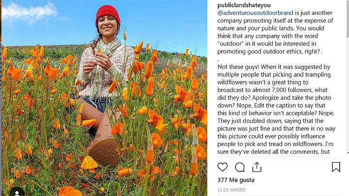 Cuenta de Instagram avergüenza a influencers por malas actitudes en parques nacionales de EE.UU.