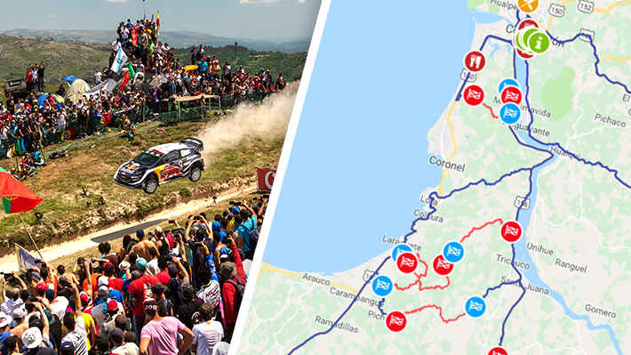 Rally Mundial en Concepción: Revisa las rutas por donde pasará el WRC en mayo