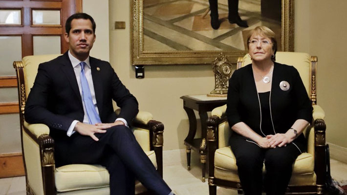 Bachelet se reúne con Juan Guaidó en la sede de la Asamblea Nacional de Venezuela