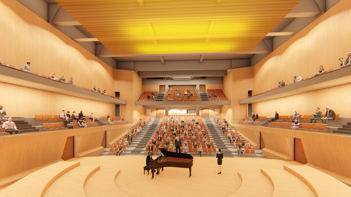 Así será la sala de conciertos con "mejor calidad acústica de Chile" que se construye a pasos del metro Baquedano