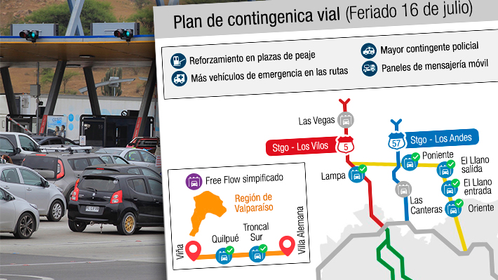 Revisa el plan de contingencia vial por el retorno de vehículos a la capital luego del feriado de este martes 16 de julio