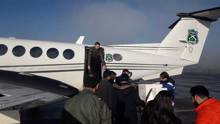 Carabineros de Temuco traslada en avión institucional órganos de donante a Santiago