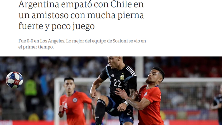 "Chile fue un equipo sin decisión" y "Aránguiz debió ser expulsado": Las reacciones en Argentina tras el empate ante la "Roja"