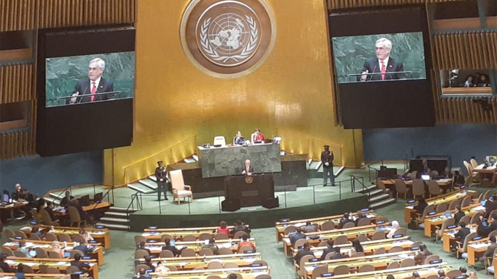 Piñera en la Asamblea General de la ONU: Si no se toman medidas "el planeta entero puede ser una zona de sacrificio"