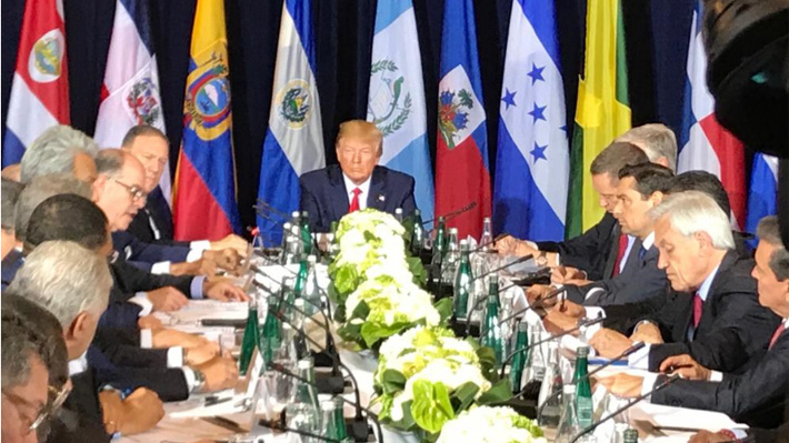 Líderes de la región se coordinan por crisis de Venezuela en cita encabezada por Trump