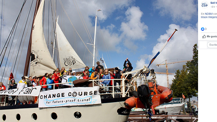 Grupo de 36 ambientalistas zarpó desde Holanda para realizar viaje de siete semanas y llegar Chile a la COP25