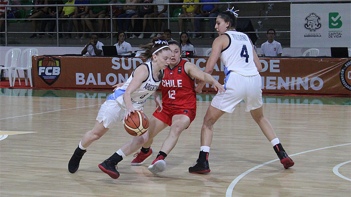 Chile debutó con una derrota ante Argentina en el Sudamericano femenino Sub 17 de básquetbol