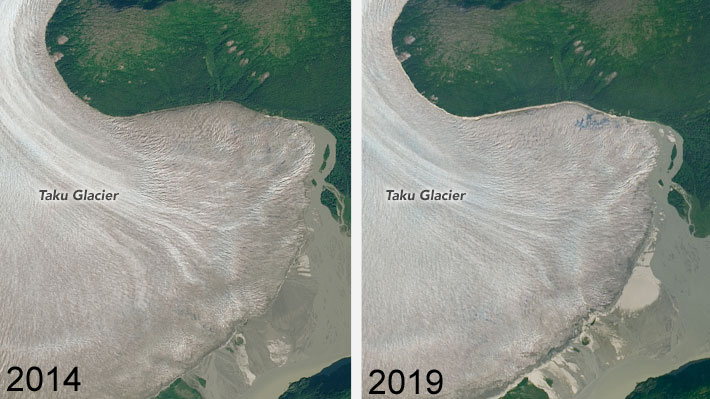 Imágenes satelitales demuestran que el glaciar más denso del mundo se está derritiendo