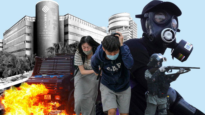Por qué una universidad se ha transformado en el centro de las manifestaciones de Hong Kong
