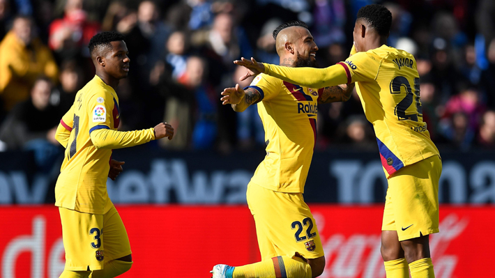 Vidal marcó y fue el héroe en un Barcelona que remontó ante Leganés y sigue en la cima de la liga española