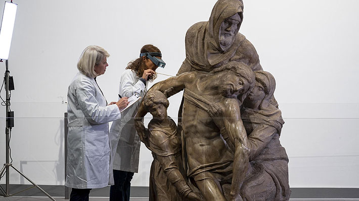 Escultura de la Piedad que Miguel Ángel ideó para su tumba e intentó destruir, será restaurada en público