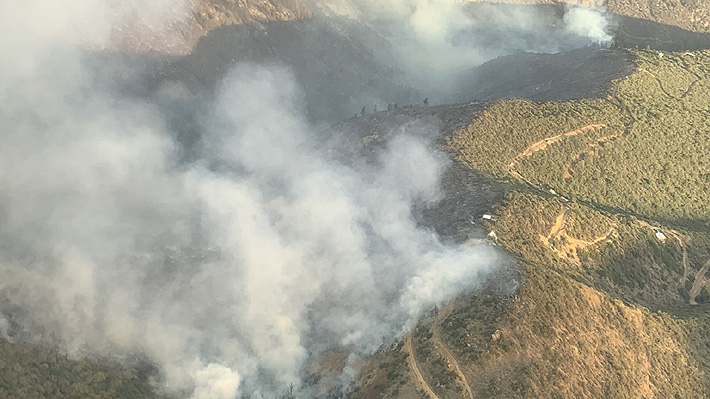 Onemi declara Alerta Amarilla en la Región Metropolitana por "simultaneidad" de incendios forestales