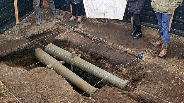 Arqueólogos nacionales descubren piezas de artillería que corresponderían al siglo XVI en Puerto del Hambre