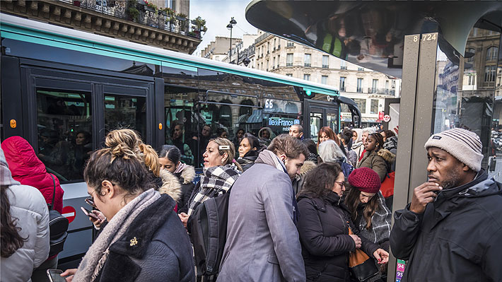 Huelga de transportes en Francia llega a su día 29 y alcanza récord histórico