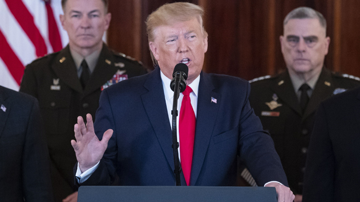 Trump afirma que ningún soldado de EE.UU. fue lesionado tras ataque iraní y anuncia nuevas sanciones económicas