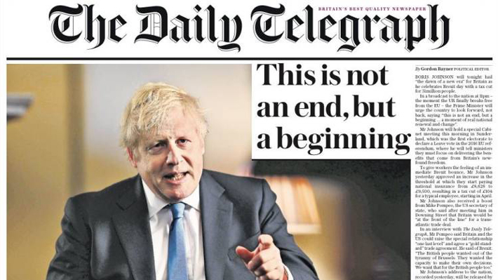 Revisa las portadas de la prensa británica ante la salida del Reino Unido  de la Unión Europea 