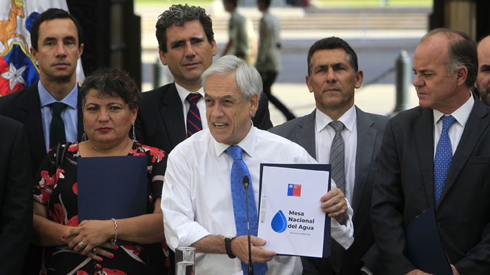 Presidente Piñera recibe propuesta de la Mesa Nacional del Agua para afrontar severa sequía del país