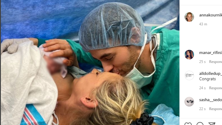 Enrique Iglesias y Anna Kournikova confirman el nacimiento de su tercer hijo