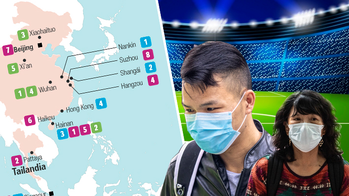 Los eventos deportivos que han resultado afectados por el coronavirus en Asia