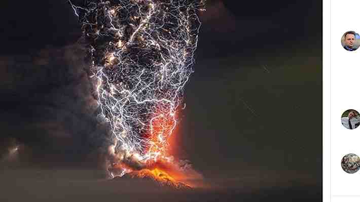 Chileno obtiene el primer lugar en concurso internacional de fotografía con imagen del volcán Calbuco