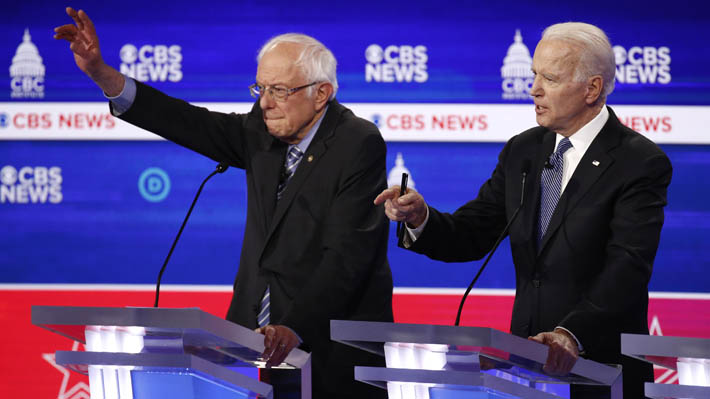 Biden y Sanders suspenden actos de campaña programados para esta noche por expansión del coronavirus