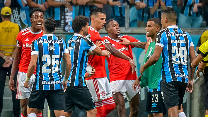 Escándalo en la Libertadores: Duelo de Inter y Gremio por el grupo de la UC terminó con ocho expulsados