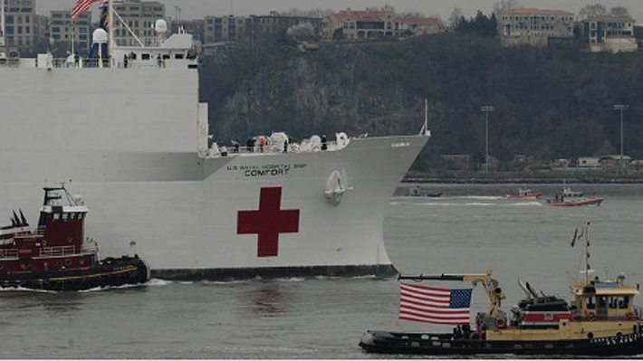 Trump permitirá que el buque hospital 'USNS Comfort' trate a pacientes de coronavirus en Nueva York