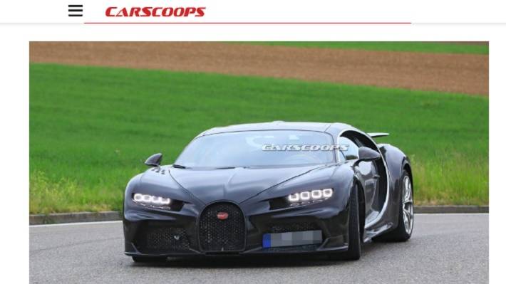 Filtran fotos del Bugatti Chiron de producción basado en el modelo que rompió el record de velocidad
