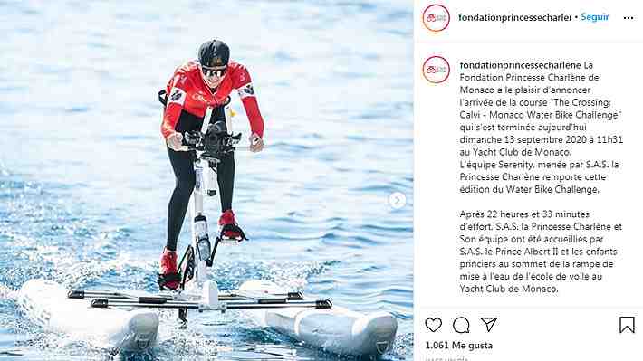 Princesa Charlène de Mónaco participó en una exigente prueba acuática y la ganó