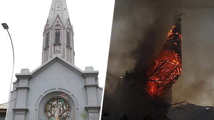 Fue construida en 1876 y ya había sido vandalizada: El perfil de la  incendiada parroquia de La Asunción 