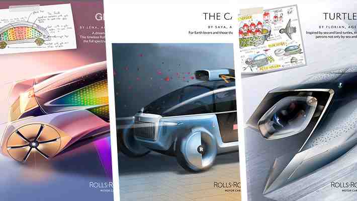 “Vehículos del futuro”: Mira los ganadores del concurso en el que Rolls-Royce invitó a niños a diseñar sus propios autos