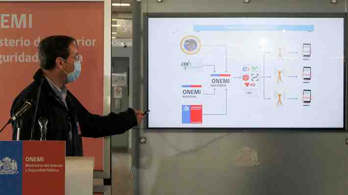 Onemi da por superado error en alerta y empresa a cargo asegura que fue "fortuito"
