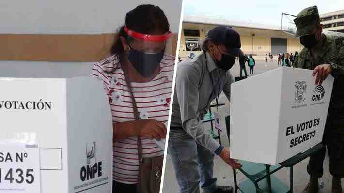 Elecciones presidenciales: Ya abrieron las mesas para la primera vuelta en Perú y el balotaje en Ecuador