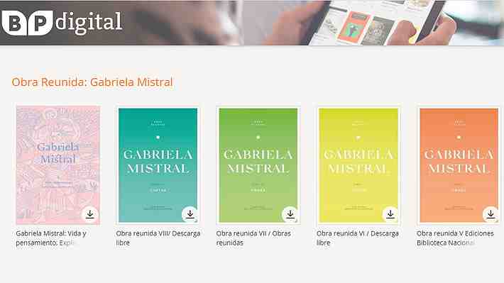Gabriela Mistral, "Papelucho" y "El Principito" entre los títulos más solicitados en la Biblioteca Pública Digital en 2021