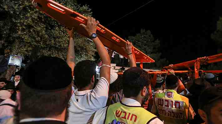 Estampida en medio de peregrinación deja "decenas de muertos" y varios heridos en Israel