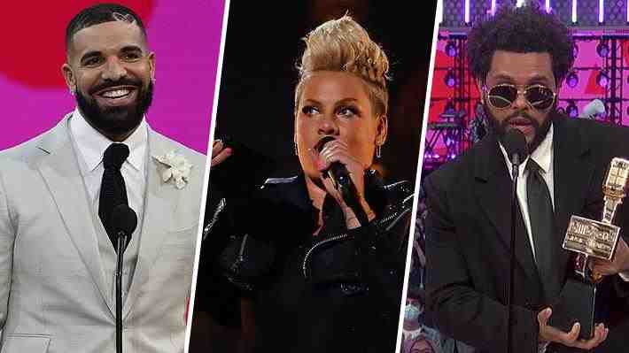Drake, Pink y The Weeknd fueron los protagonistas de los Premios Billboard